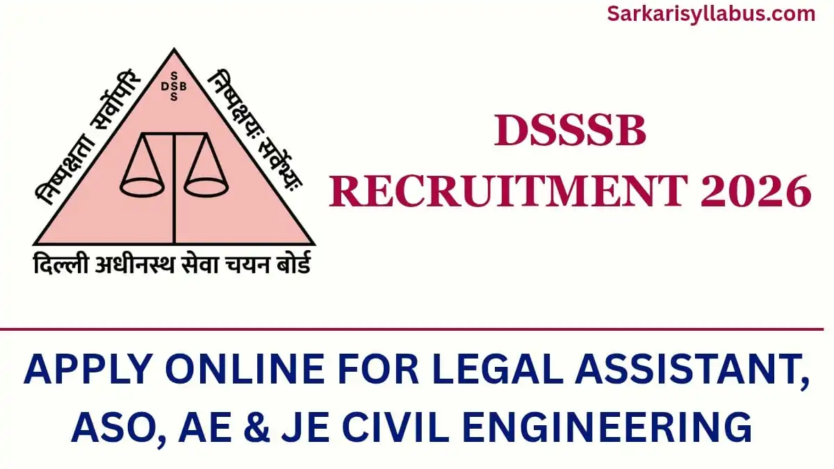 DSSSB Recruitment 2026