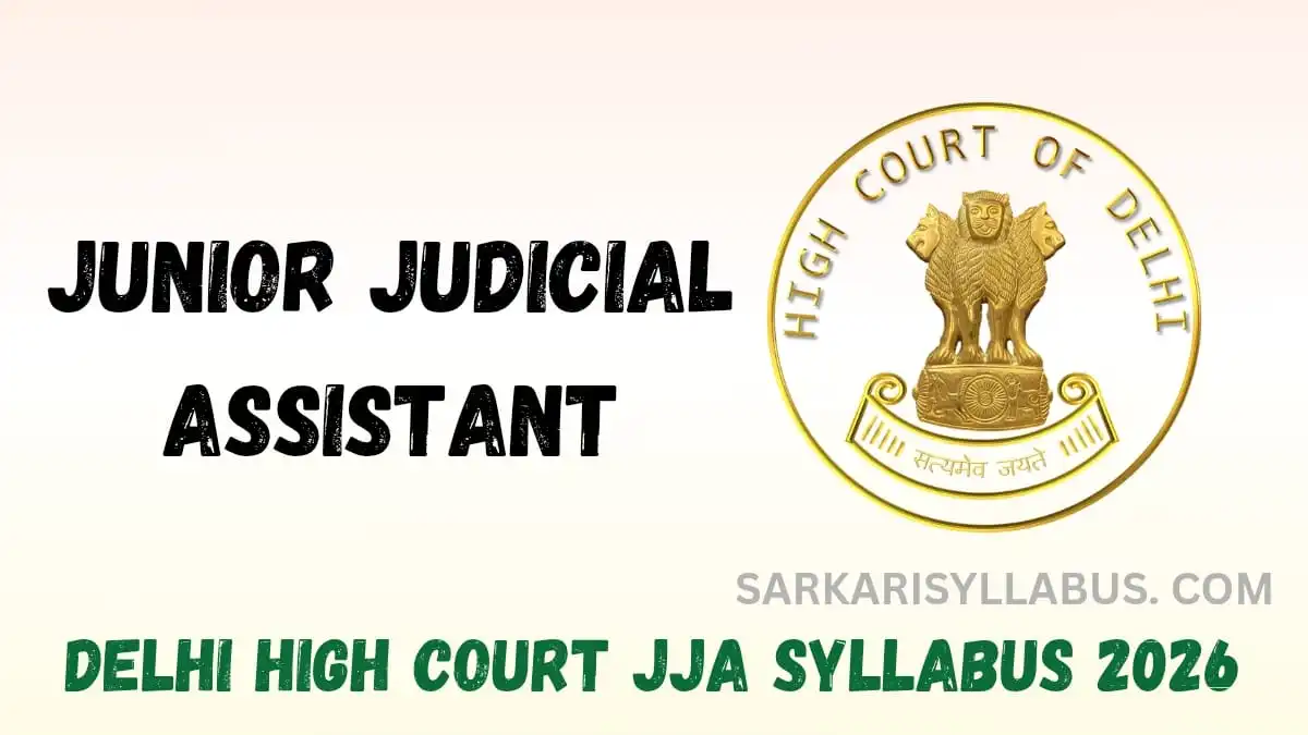 Delhi High Court JJA Syllabus 2026