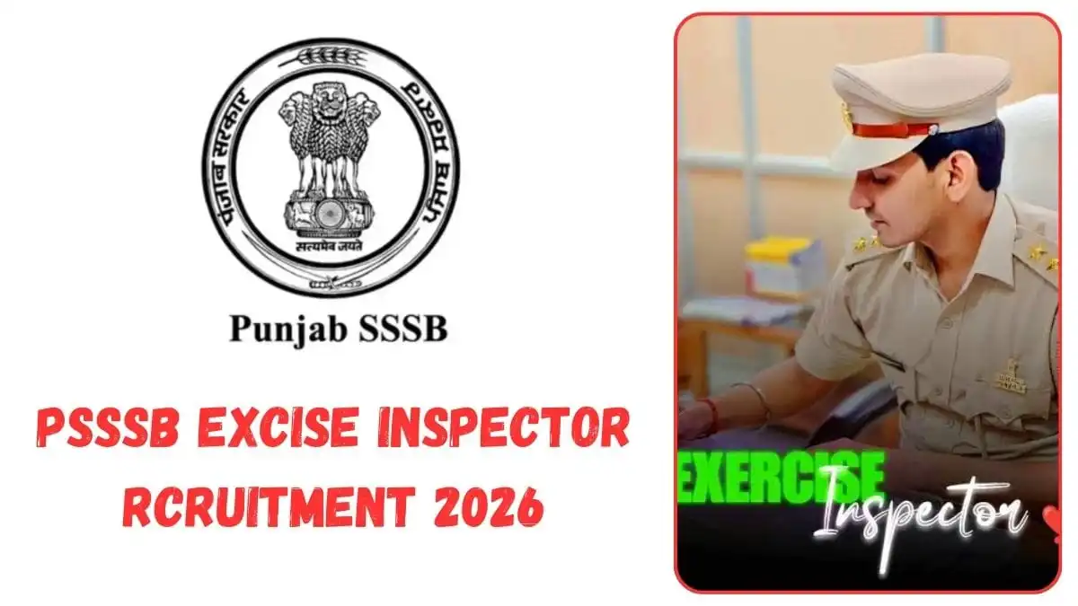 PSSSB Excise Inspector Recruitment 2026