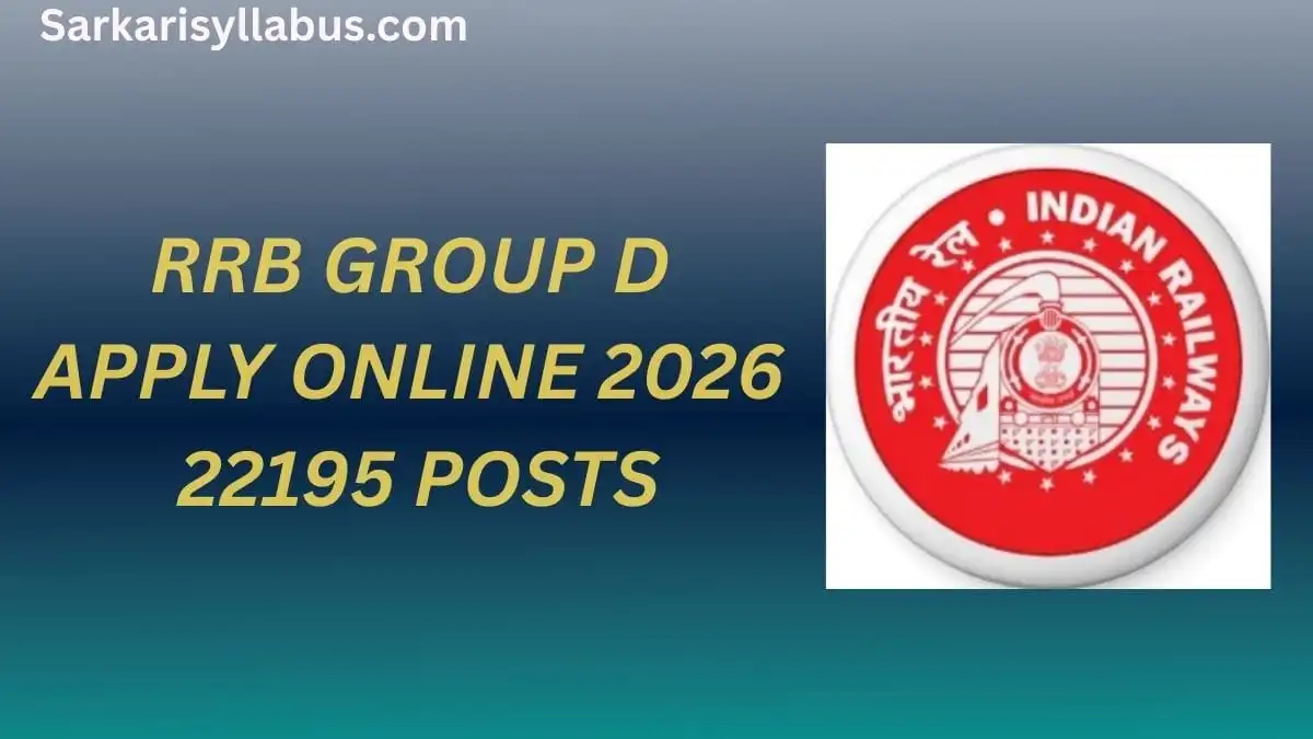 RRB Group D Apply Online 2026