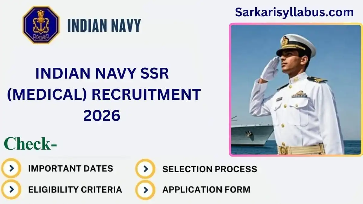 Indian Navy SSR (Medical) Recruitment 2026