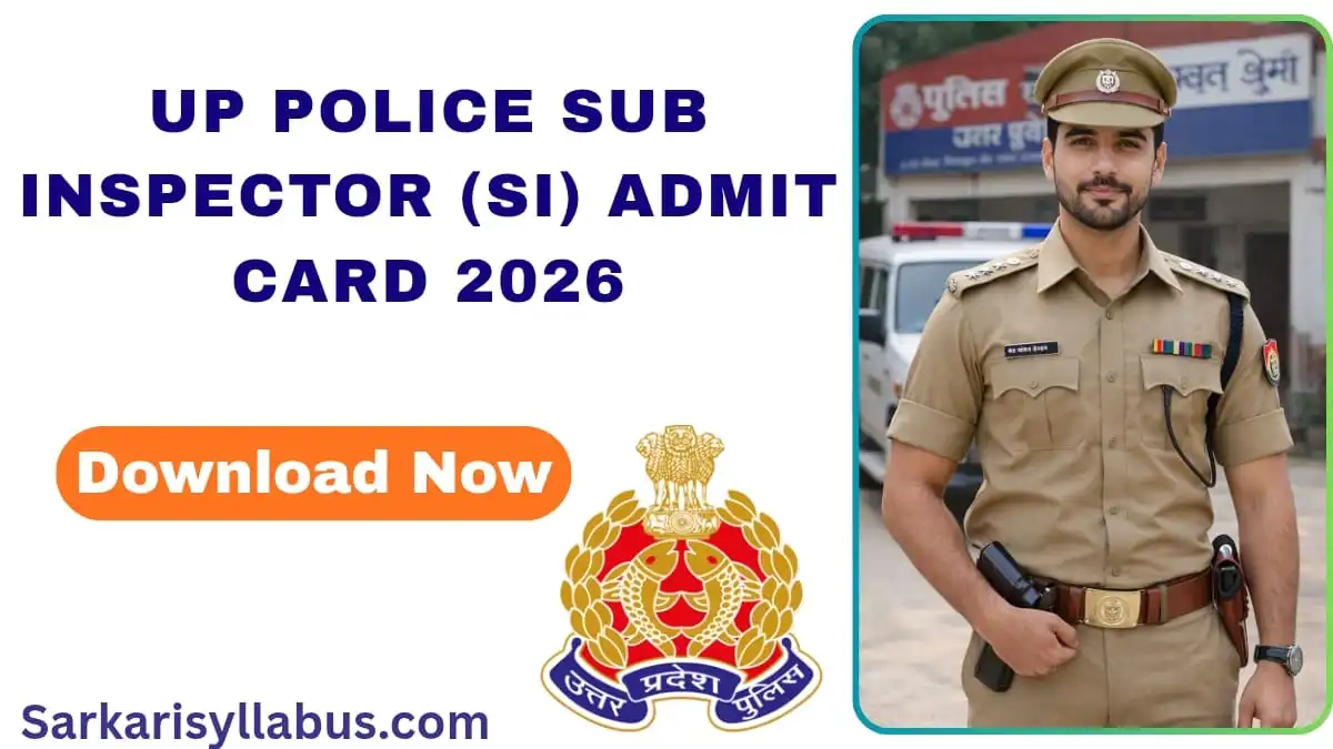 UP Police SI Admit Card 2026 download