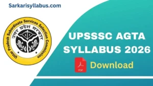 UPSSSC AGTA Syllabus 2026