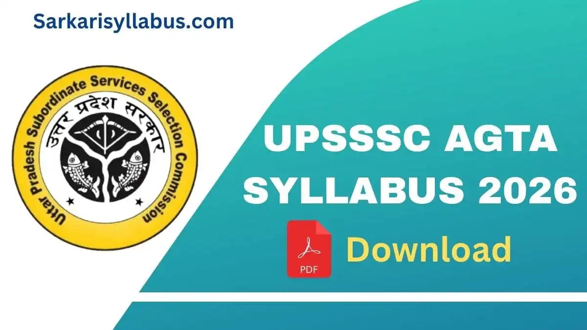 UPSSSC AGTA Syllabus 2026