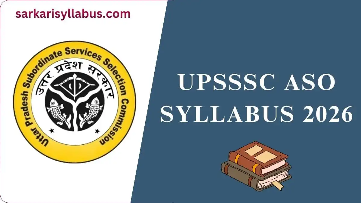 UPSSSC ASO Syllabus 2026