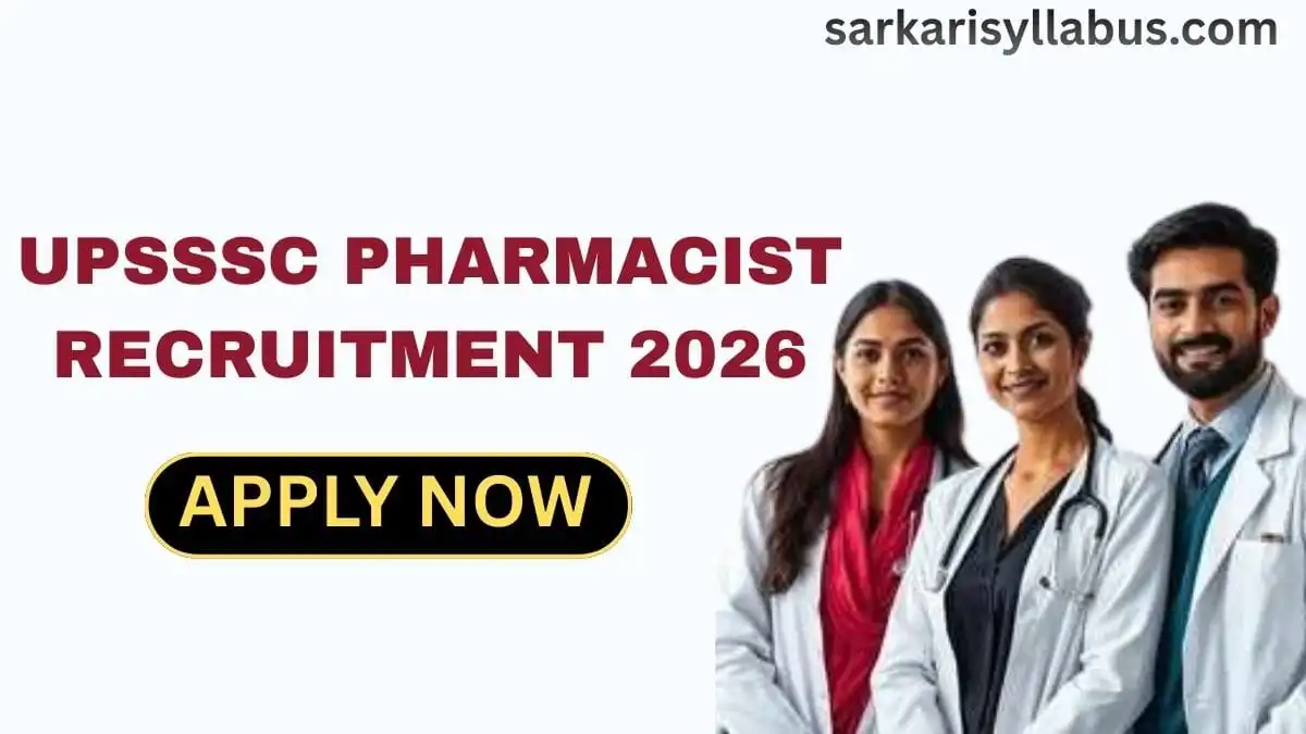 UPSSSC Pharmacist Recruitment 2026