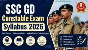 SSC GD Constable Exam Syllabus 2026