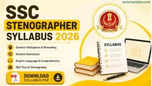 SSC Stenographer Syllabus 2026
