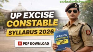 UP Excise Constable Syllabus 2026
