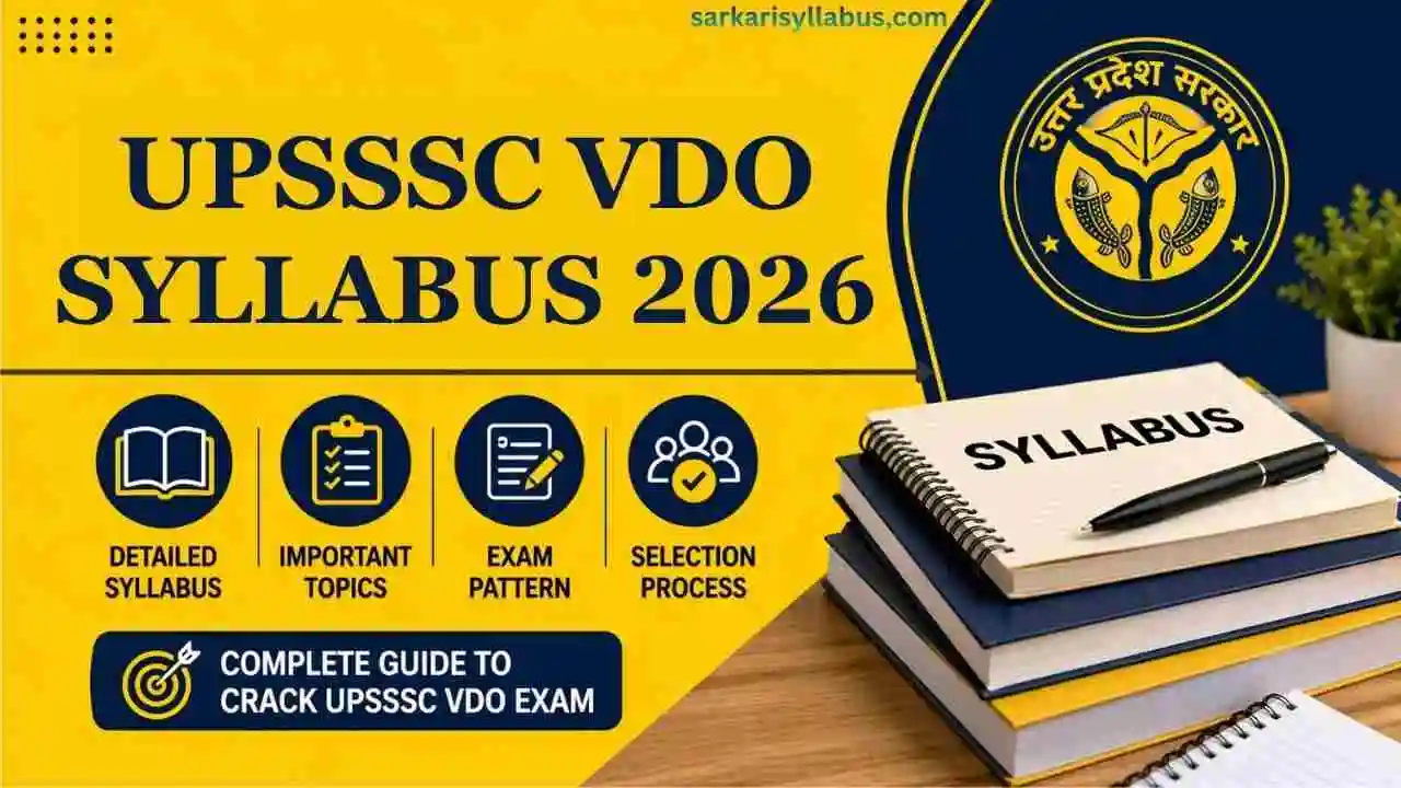 UPSSSC VDO Syllabus 2026
