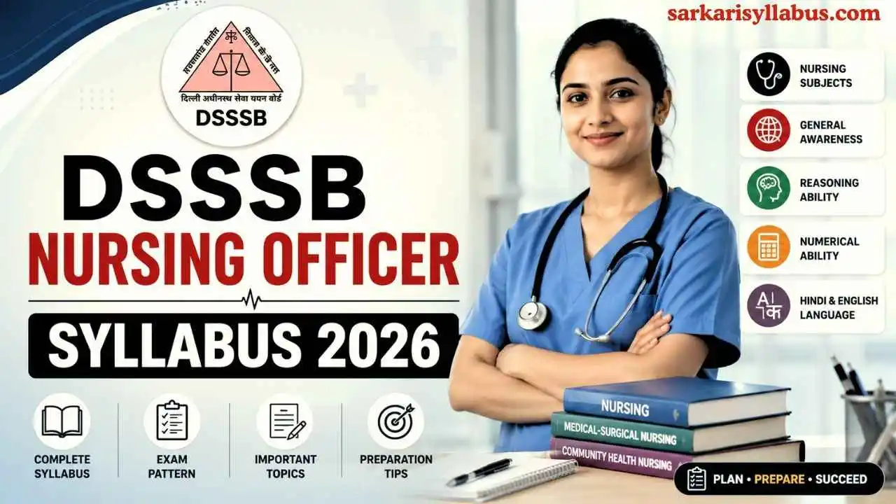 DSSSB Nursing Officer Syllabus 2026
