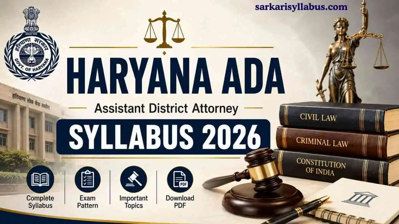 Haryana ADA Syllabus 2026