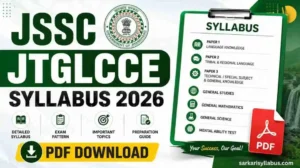 JSSC JTGLCCE Syllabus 2026- PDF Download