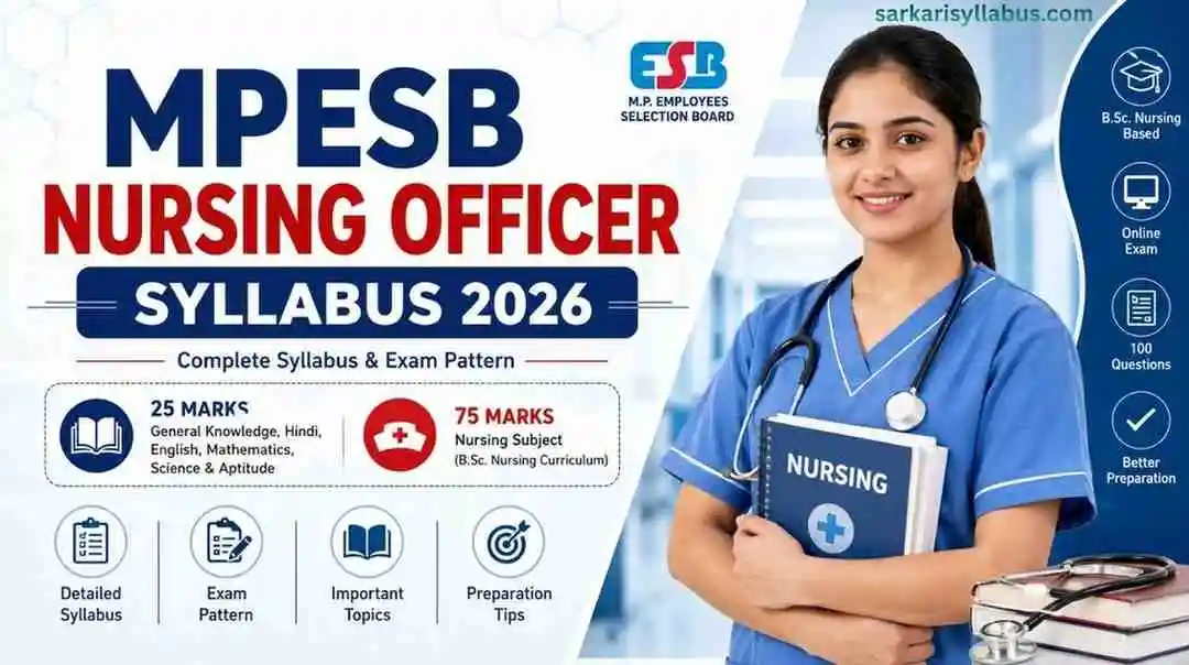 MPESB Nursing Officer Syllabus 2026