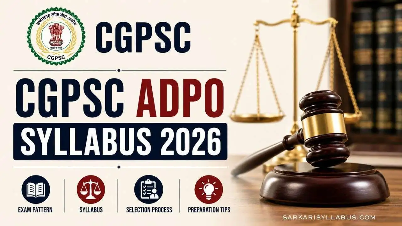 CGPSC ADPO Syllabus 2026
