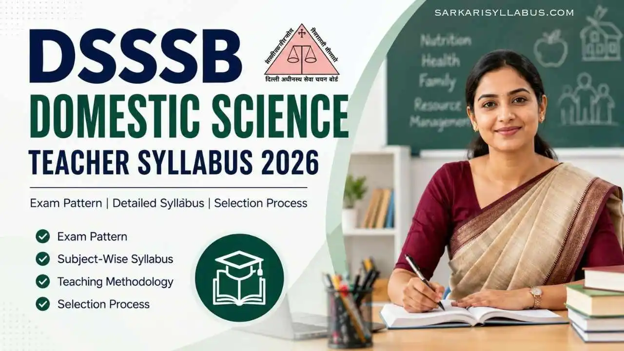 DSSSB Domestic Science Teacher Syllabus 2026