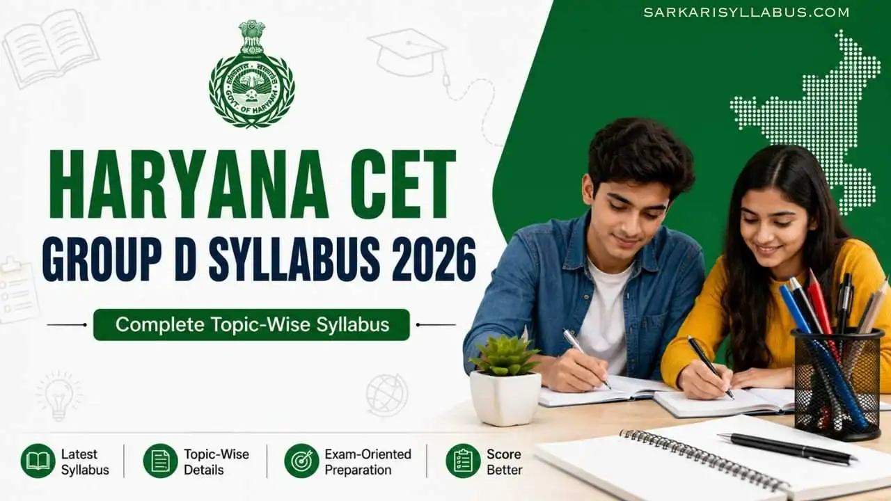Haryana CET Group D Syllabus 2026