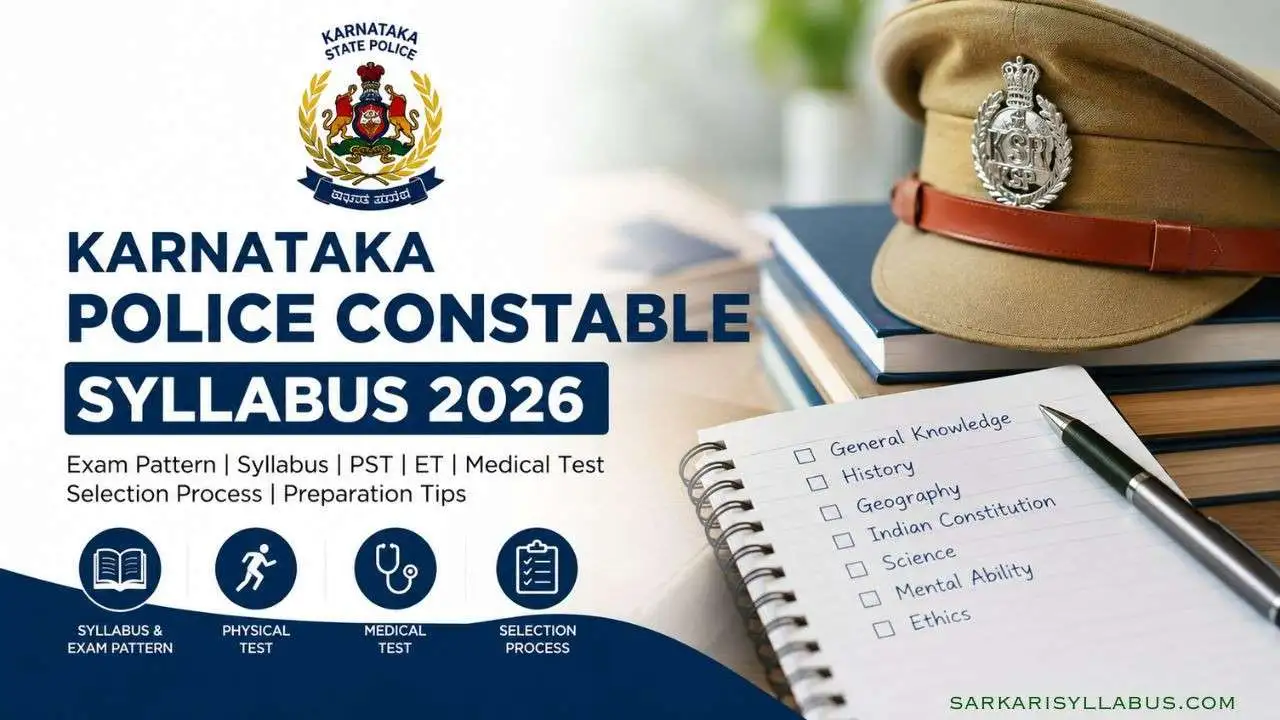 Karnataka Police Constable Syllabus 2026