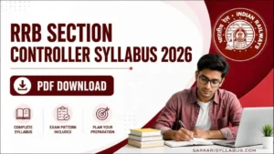 RRB Section Controller Syllabus 2026- PDF Download