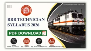 RRB Technician Syllabus 2026- PDF Download