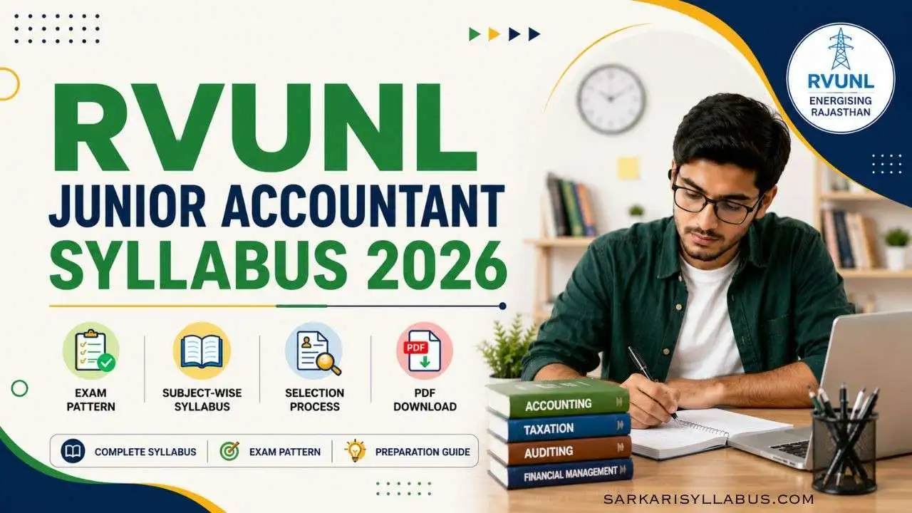 RVUNL Junior Accountant Syllabus 2026