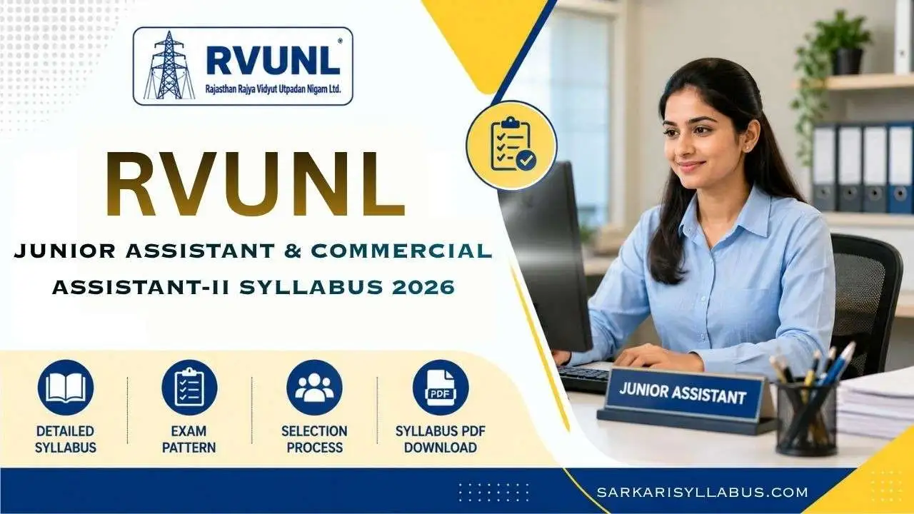 RVUNL Junior Assistant Syllabus 2026