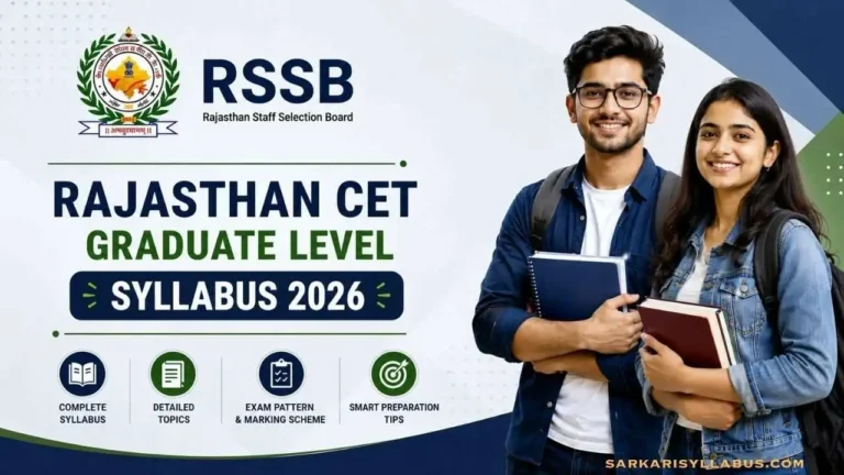 Rajasthan CET Graduate Level Syllabus 2026