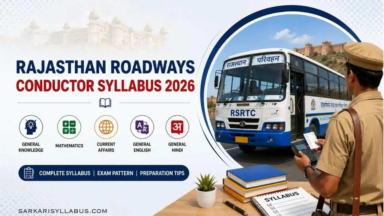 Rajasthan Conductor Syllabus 2026