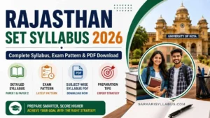 Rajasthan SET Syllabus 2026: Check Latest Exam Pattern, Subject-Wise Syllabus and PDF Download