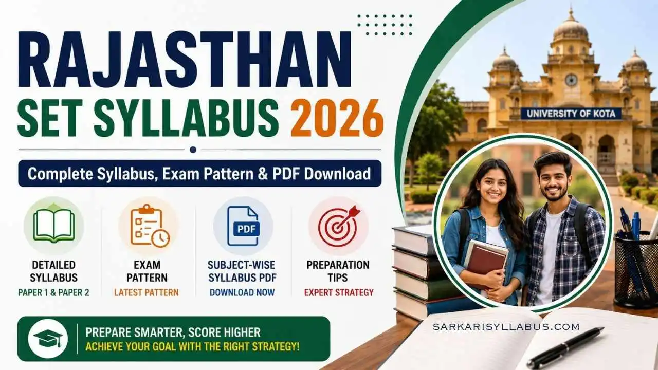 Rajasthan SET Syllabus 2026