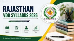 Rajasthan VDO Syllabus 2026- PDF Download