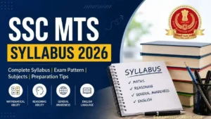 SSC MTS Syllabus 2026- PDF Download