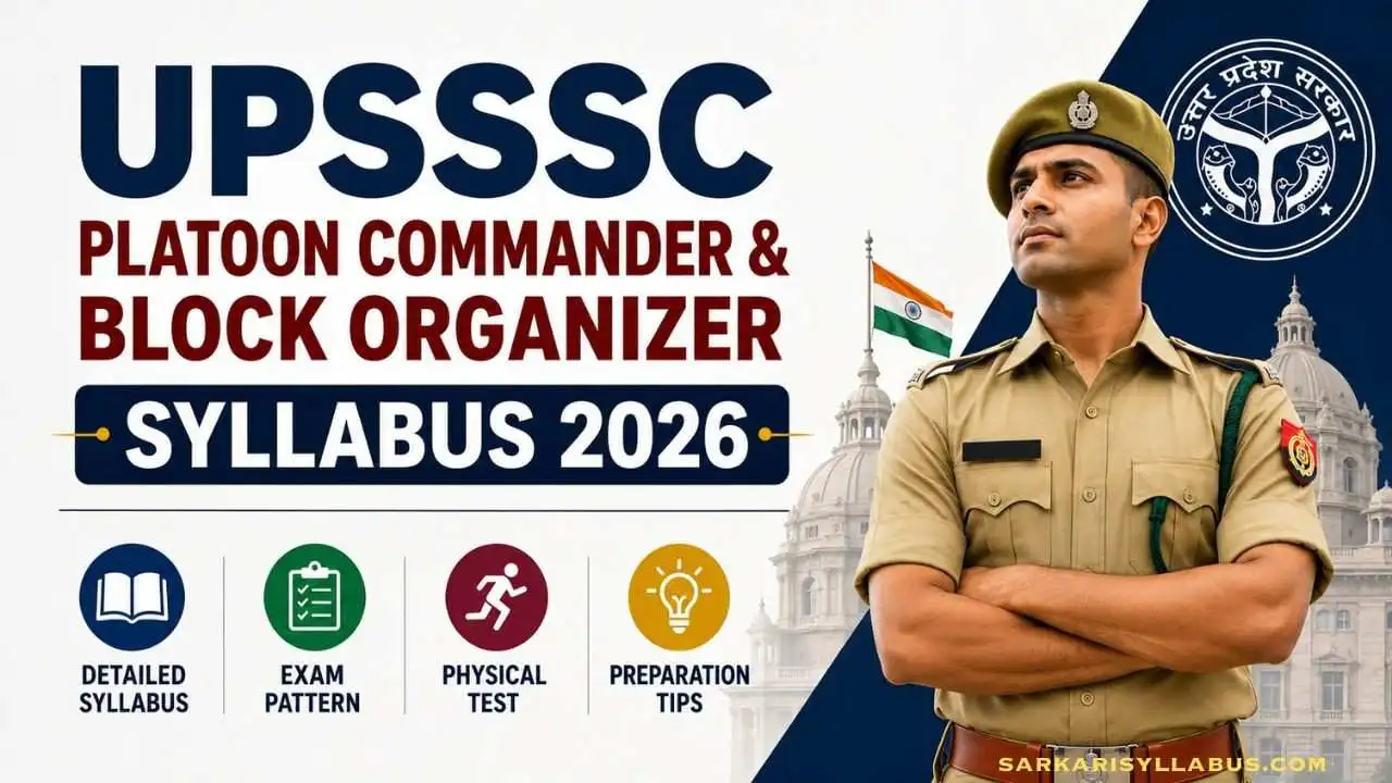 UPSSSC Platoon Commander & Block Organizer Syllabus 2026