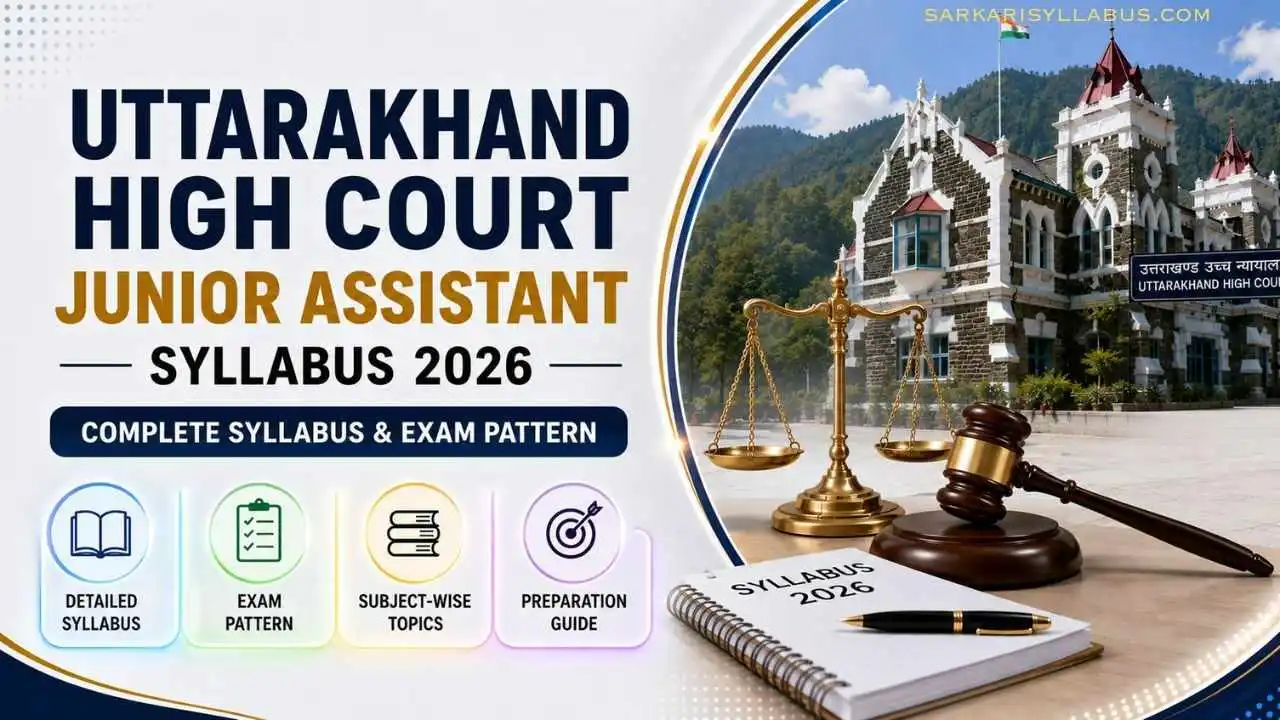 Uttarakhand High Court Junior Assistant Syllabus 2026