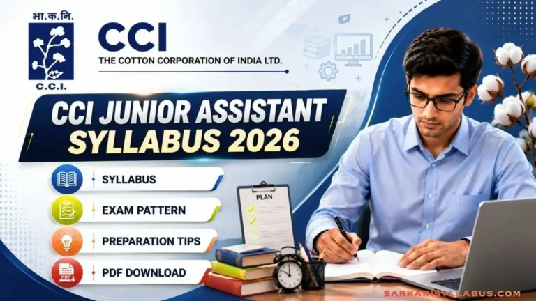 CCI Junior Assistant Syllabus 2026