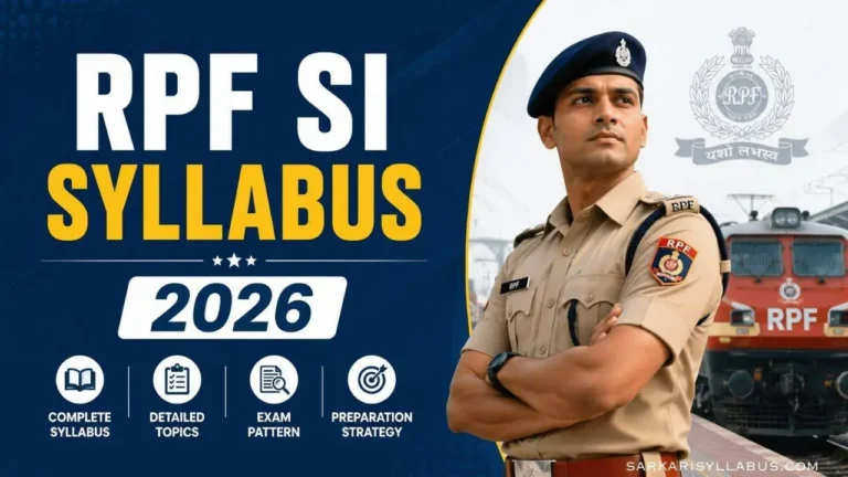 RPF SI Syllabus 2026