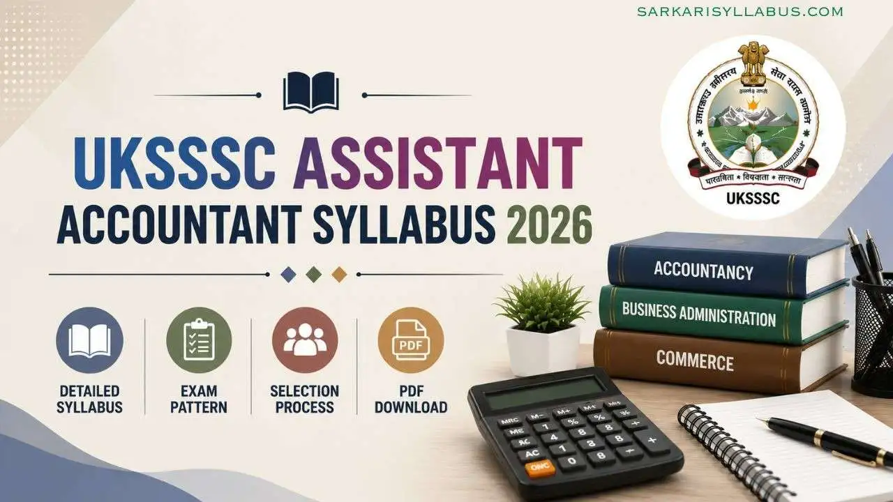 UKSSSC Assistant Accountant Syllabus 2026