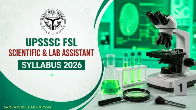 UPSSSC FSL Scientific & Lab Assistant Syllabus 2026