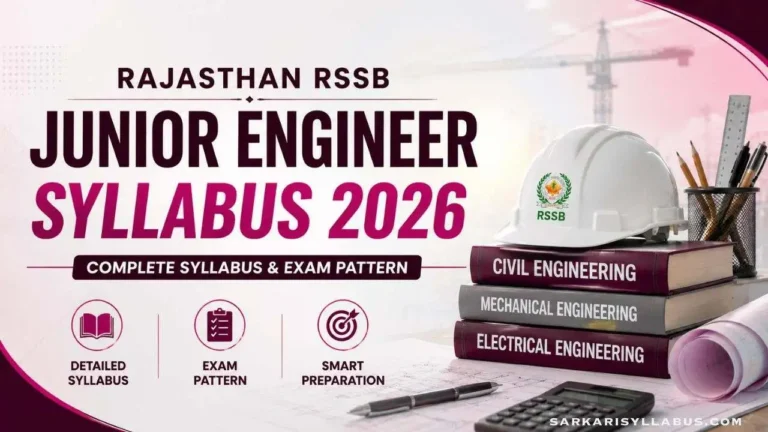 Rajasthan RSSB JEN Syllabus 2026