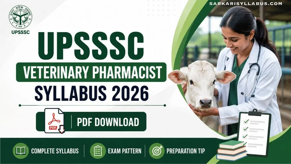 UPSSSC Veterinary Pharmacist Syllabus 2026