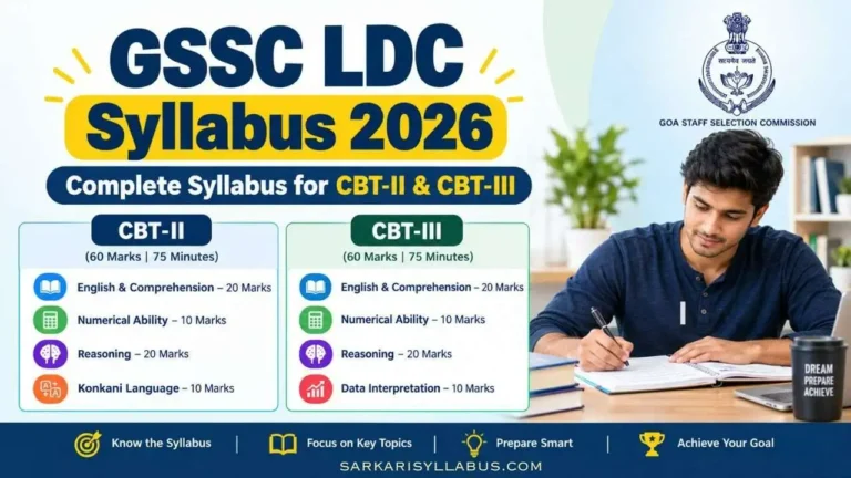 GSSC LDC Syllabus 2026