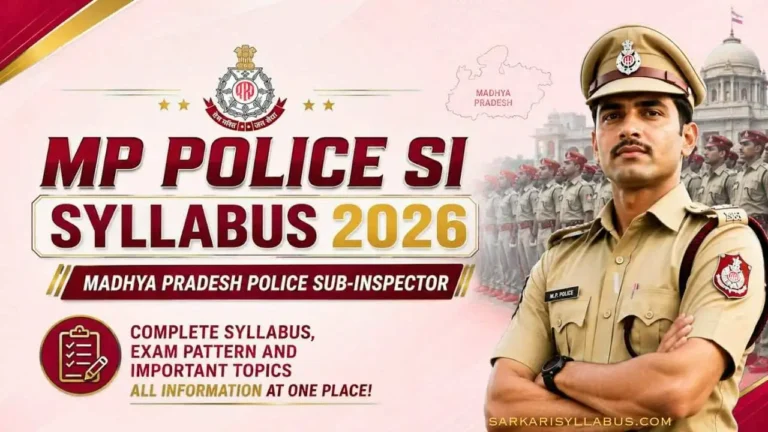 MP Police SI Syllabus 2026